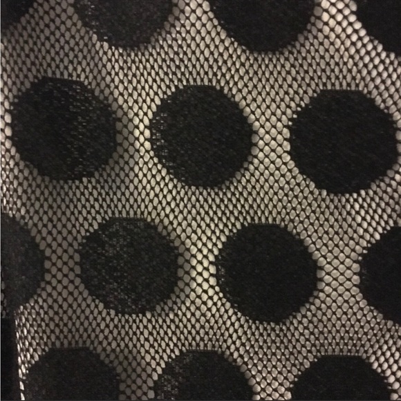 Black dress with polka dots & lace , size 10 - Picture 4 of 8